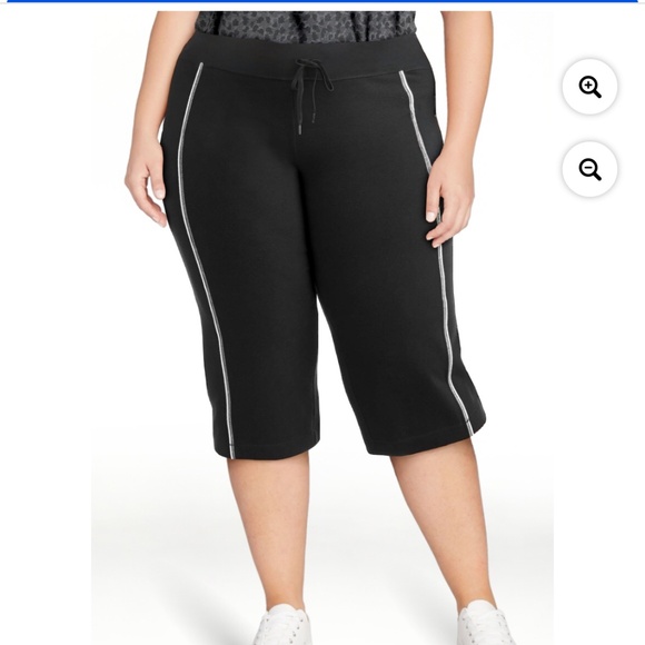 Athletic Works Women’s Plus Black Dri More Bermuda Pants Size 2X NWT - Picture 1 of 6